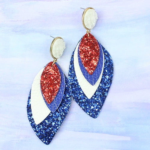 Patriotic Layered Stud Earrings