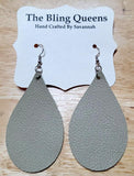 Teardrop Geniune Leather Earrings