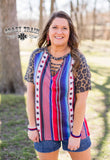 True Colors Top / Stars & Leopard Short Sleeve Top