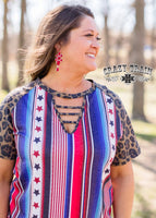 True Colors Top / Stars & Leopard Short Sleeve Top