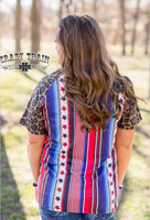 True Colors Top / Stars & Leopard Short Sleeve Top