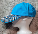 CLEARANCE Turquoise Ball Cap with Stud Filled Brim