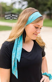 CLEARANCE - Turquoise Shift Headscarf/Scarf ** Turquoise Stone