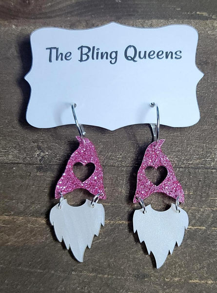 Valentine's Day Acrylic Gnome Earrings