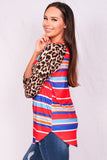 Multi Color Striped Leopard Print - Only 2 Left